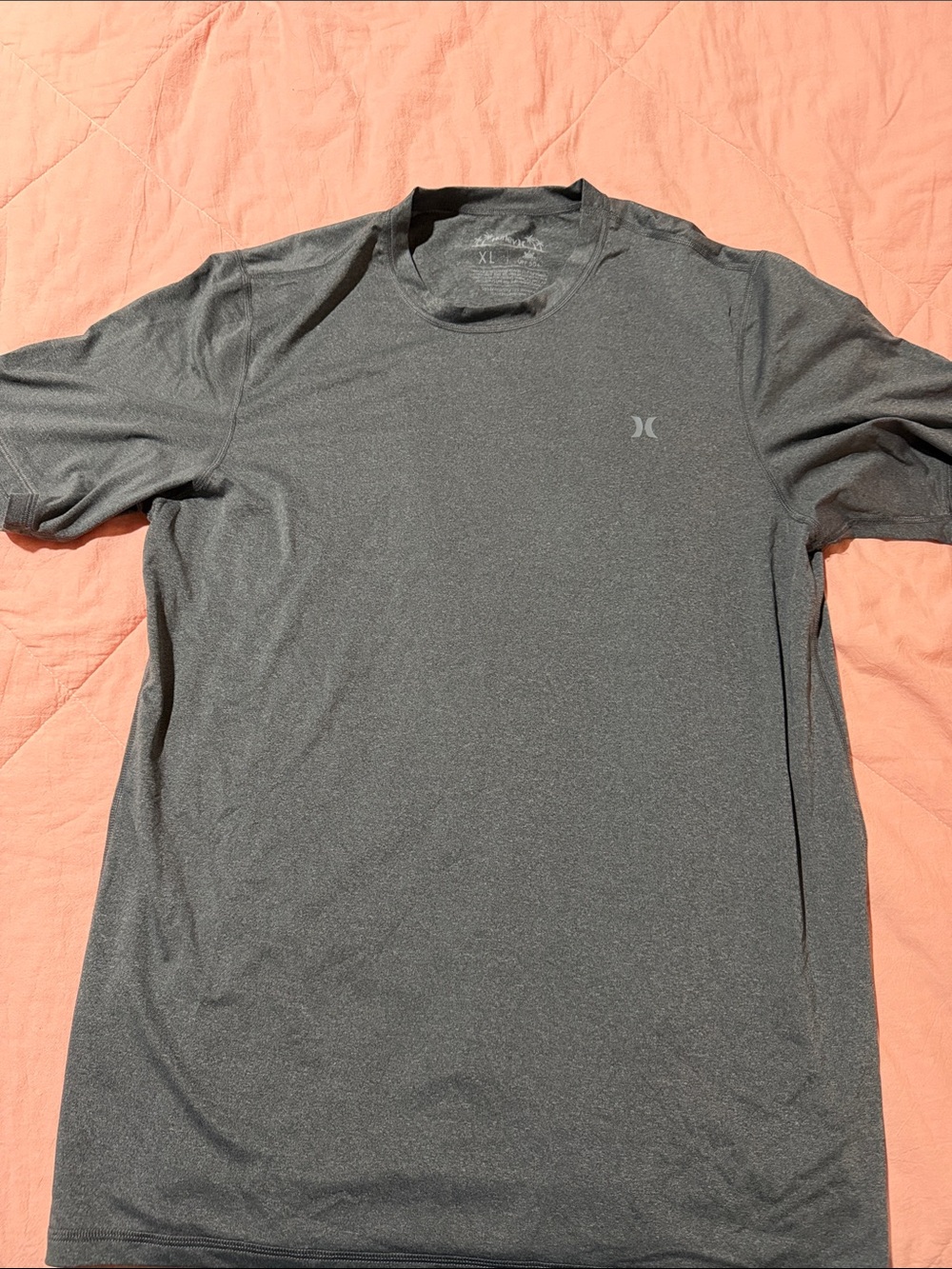 Hurley Men's Dark Gray Short Sleeve Athletic Tee
